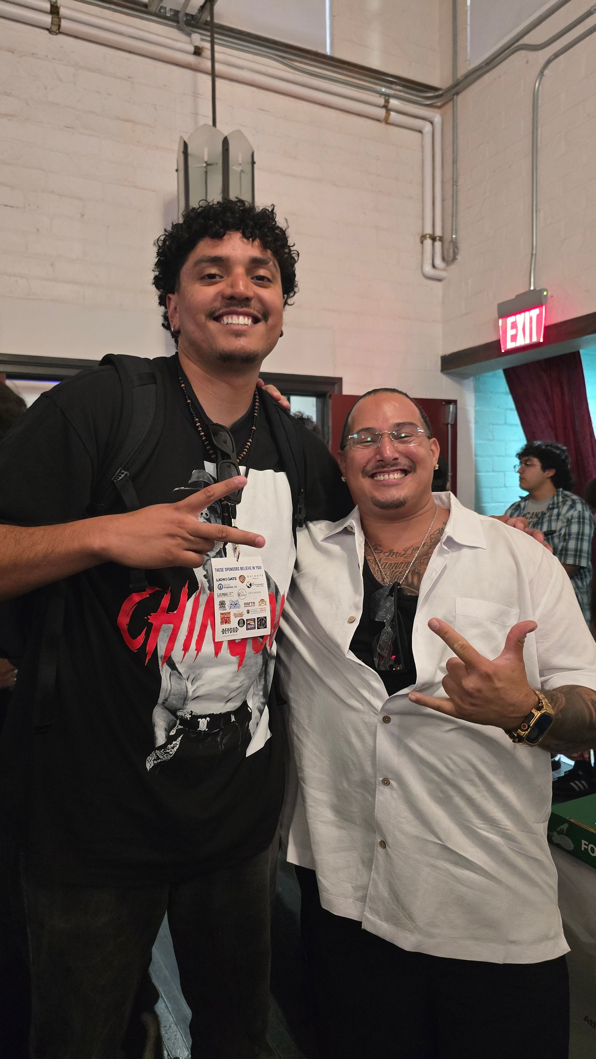 José Alfredo Alvarez with two industry colleagues at a professional gathering.
